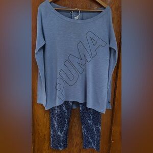 Puma workout leggings and t-shirt.